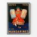 Vintage plakat Cafés og Teer på Los Mandarines