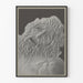 Vægplakat Skulptur af en mandlig, skægget hoved i relief
