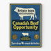 Vintage plakat for oksekødspromovering Canada-Bretagne