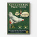 Gammel plakat Canada’s Egg Opportunity til vintage vægdekoration