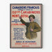 Vintage militærrekrutteringsplakat for 150. Carabiniers Mont Royal