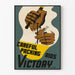 Vintage plakat til vægdekoration Omhyggelig Pakning Hjælp Sejr