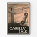 Vintage vægplakat Careless Talk - Slagkraftig vægdekoration