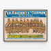 Vintage plakat af Carl Hagenbeck’s Tierpark Stellingen - Musikalsk show med amerikanske indianere — indrammet kunstværk på væggen
