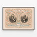 Historisk plakat Valg Hundredeårsjubilæum 1876 - Republikanerkandidater — indrammet kunstværk på væggen