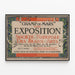 Gammel plakat Udstilling Nationalmuseet for Smukke Kunstværker Champ de Mars 1891 — indrammet kunstværk på væggen