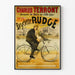 Vintage plakat af Charles Terront, cykelsiger på Rudge