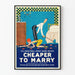Vintage plakat Komedie-drama billigere at gifte sig
