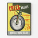 Vintage plakat Check Brakes While You Taxi til vægdekoration