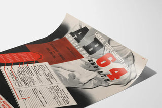Vintage plakat af identitetsdetektion A.B.64 til vægdekoration