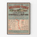 Vintage plakat over jernbaner mellem England og Frankrig, sæson 1890