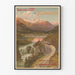 Vintage plakat af Østbanen Høje Engadine - Samaden og St. Moritz