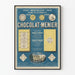 Vintage plakat af Chocolat Menier - Retro industriel vægdekoration
