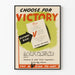 Vintage dekorativ plakat 'Choose for Victory' - Køkkenretro plakat Artem Legrand