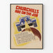 Vintage vægdekoration plakat Churchill Are On The Job