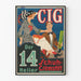 Vintage reklameplakat Cig Der 14 Heller - Skocreme til sko