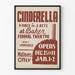 Vintage teaterplakat af Askepot, retro vægdekoration