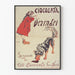 Vintage plakat Ciocolata Berindei vægdekoration til børn og hund
