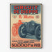 Vintage plakat af Dieppe-banen - Rally, hastighed og elegancekonkurrence