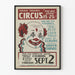 Retro cirkusplakat med klovn - Vintage vægdekoration