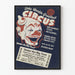 Vintage cirkus plakat - vægdekoration klovn retro