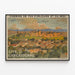 Vintage plakat af Cité de Carcassonne til vægdekoration — indrammet kunstværk på væggen