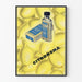Vintage plakat Citronema med citron dekor i gul