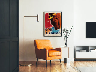 Vintage plakat Civil Air Patrol vægdekoration luftfart
