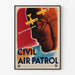 Vintage plakat Civil Air Patrol vægdekoration luftfart