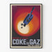 Vintage reklameplakat for Coca-Cola med energibesparende varme