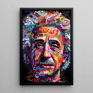 Street Art Maleri - Moderne Mosaik af Einstein