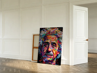 Street Art Maleri - Moderne Mosaik af Einstein