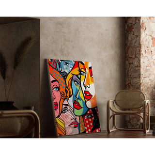 Pop Art plakat - Fragmenterede ansigter