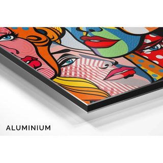 Pop Art plakat - Fragmenterede ansigter