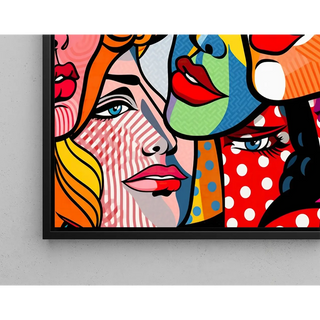 Pop Art plakat - Fragmenterede ansigter