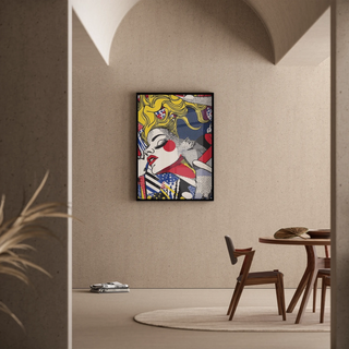 Pop Art-plakat med titlen - Skønhed i Bevægelse