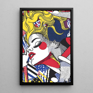 Pop Art-plakat med titlen - Skønhed i Bevægelse
