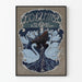 Vintage vægdekoration plakat med svaner og sko "Columb"