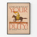 Vintage militærplakat Come On Boys Do Your Duty