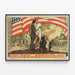 Vintage plakat fra Det Amerikanske Komité for de Ødelagte Regioner i Frankrig — indrammet kunstværk på væggen