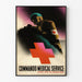Vintage vægplakat for Commando Medical Service