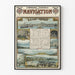 Vintage plakat af Det Almindelige Navigationsselskab ved Genfersøen 1887