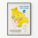 Plakat Kort Bolivia 1964 - Program Alliancen for Fremskridt