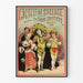 Vintage plakat af koncerten ved Uret på Champs-Élysées, Frères Mortimer