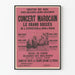Vintage plakat af koncert i Marokko Udstilling 1889 Paris