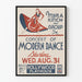 Vintage plakat af moderne dansekoncert med Myra Kinch i Hollywood