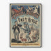 Vintage plakat af Parisisk koncert uden revue vægdekoration