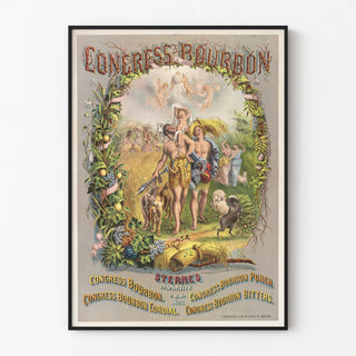 Vintage dekoration plakat Congress Bourbon