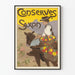 Vintage plakat med konserves Saxon-stil Art Nouveau