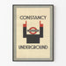 Vintage plakat af London Underground Constancy Design Graphique